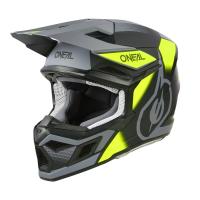 Oneal Шлем кроссовый 3Series Neon Vision V.24 серый/желтый в Махачкале
