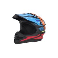 Desment Шлем кроссовый Raptor Black-Blue-Orange graphic в Махачкале