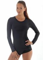 Brubeck Футболка женская дл.рукав Comfort Wool Черный в Махачкале