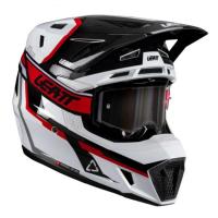 Leatt Шлем кроссовый  7.5 V26 White-Red + очки Velocity 4.5 в Махачкале
