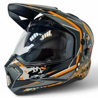 AIM Шлем кросс/эндуро JK802S Orange/Grey/Black в Махачкале