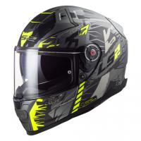 LS2 Мотошлем FF811 Vector II Techbot матовый серо-желтый в Махачкале