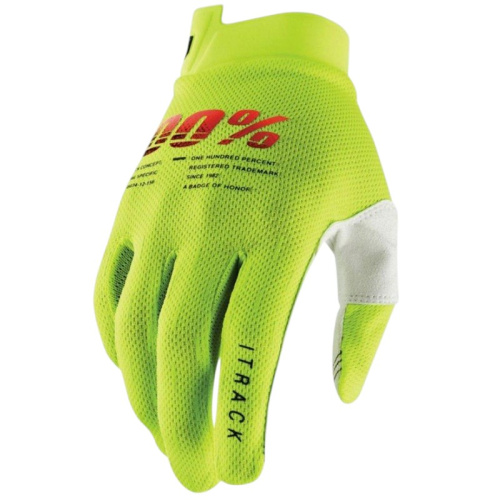 100% Мотоперчатки текстильные ITrack Fluo/Yellow в Махачкале