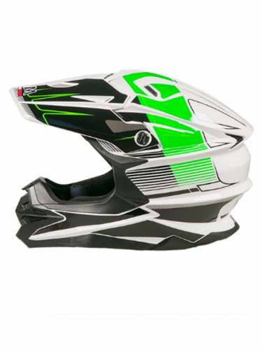 AIM Шлем кроссовый JK803 White/Green в Махачкале