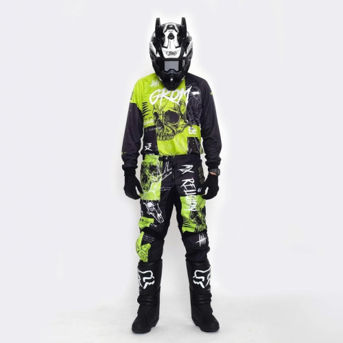 Grom Штаны кроссовые MX Religion lime в Махачкале
