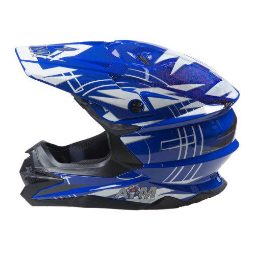 AiM Шлем кроссовый JK803S Blue/White в Махачкале